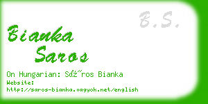 bianka saros business card